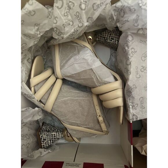 Sam Edelman Circus Bobbie - Ivory Heeled Sandals Size 37 - Picture 2 of 2